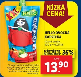 Lidl HELLO OVOCNÁ KAPSIČKA nabídka
