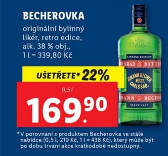 Lidl BECHEROVKA nabídka
