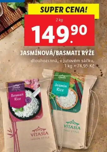 Lidl JASMÍNOVÁ/BASMATI RÝŽE nabídka