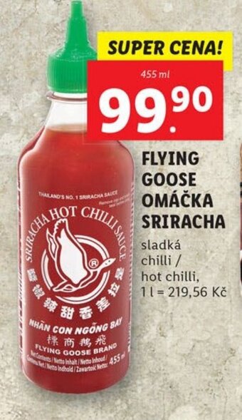 Lidl FLYING GOOSE OMÁČKA SRIRACHA nabídka