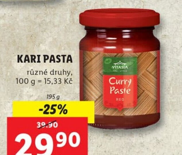 KARI PASTA nabídky v Lidl