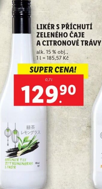 Lidl LIKÉR S PŘÍCHUTÍ ZELENÉHO ČAJE A CITRONOVÉ TRÁVY nabídka