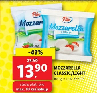 Lidl MOZZARELLA CLASSIC/LIGHT nabídka