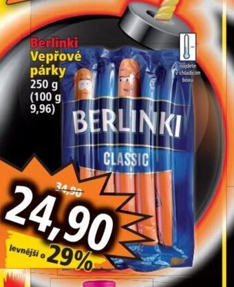 Norma Berlinki Vepřové párky nabídka