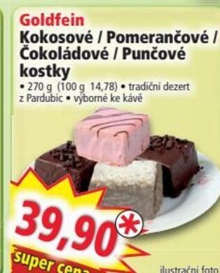 Norma Goldfein Kokosové / Pomerančové / Čokoládové / Punčové kostky nabídka