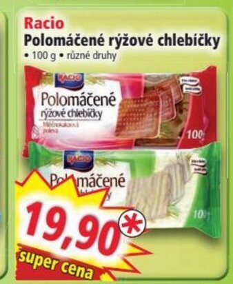 Norma Racio Polomáčené rýžové chlebíčky nabídka