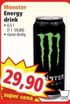 Norma Monster Energy drink nabídka