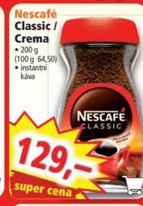 Norma Nescafé Classic / Crema nabídka