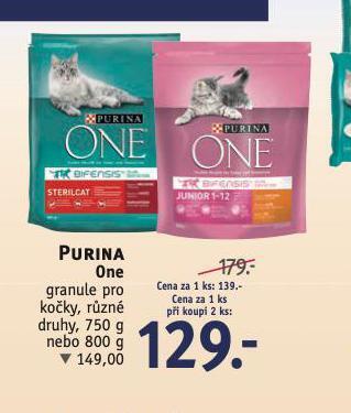 Rossmann Purina one granule pro kočky nabídka
