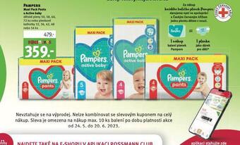 Rossmann Pampers dětské plenky nabídka