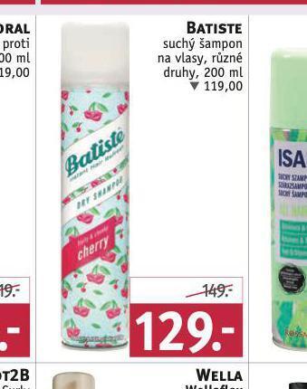 Rossmann Batiste suchý šampon nabídka
