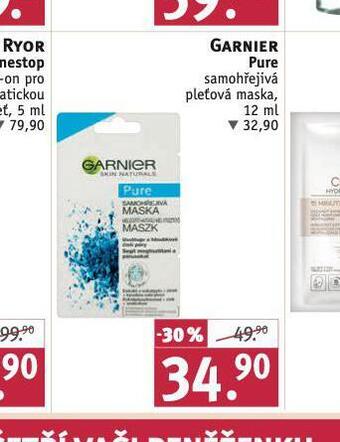 Rossmann Garnier pure samohřejivá pleťová maska nabídka