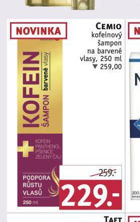 Rossmann Cemio kofeinový šampon nabídka