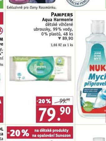 Rossmann Pampers dětské vlhčené ubrousky nabídka