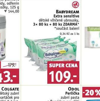 Rossmann Babydream dětské vlhčené ubrousky nabídka