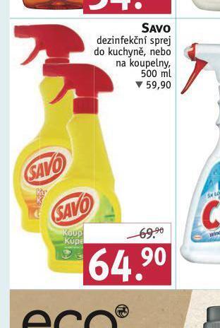 Rossmann Savo dezinfekční sprej nabídka