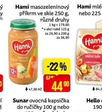 Teta Hami masozeleninový příkrm nabídka