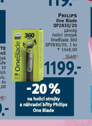 Rossmann Philips one blade holicí strojek na tvář a tělo nabídka