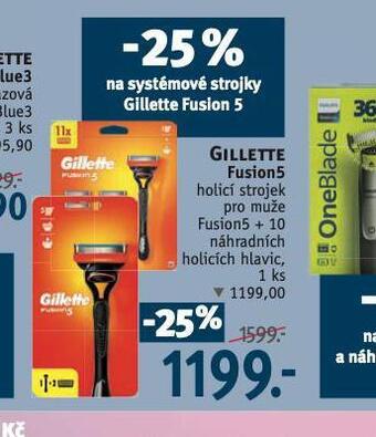 Rossmann Gillette fusion5 holicí strojek nabídka