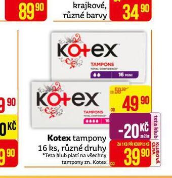 Teta Kotex tampony nabídka