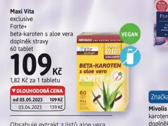 dm drogerie Maxi vita exclusive forte+ beta-karoten s aloe vera nabídka