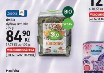 dm drogerie Dmbio dýňová semínka nabídka