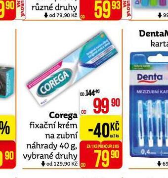 Teta Corega fixační krém na zubní náhrady nabídka
