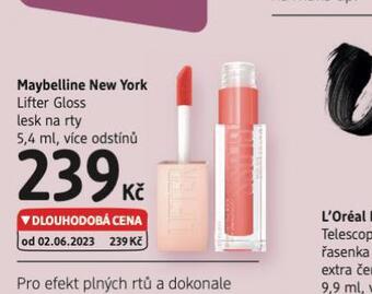 dm drogerie Maybelline new york lesk na rty nabídka
