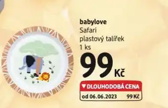 Babylove safari plastový talířek