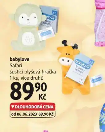 dm drogerie Babylove safari šustící plyšová hračka nabídka