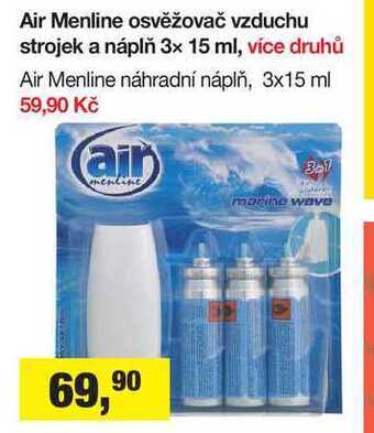 Šlak Air menline osvěžovač vzduchu strojek a náplň 3x 15 ml nabídka