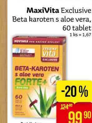 Teta Maxivita exclusive beta karoten s aloe vera, 60 tablet nabídka