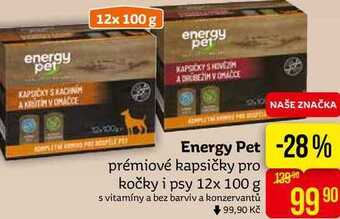 Teta Energy pet prémiové kapsičky pro kočky i psy 12x 100 g nabídka