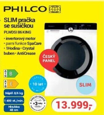 Planeo Elektro PHILCO SLIM pračka se sušičkou PLWDSI 86 KING nabídka