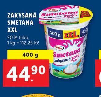 Lidl Zakysaná smetana xxl nabídka