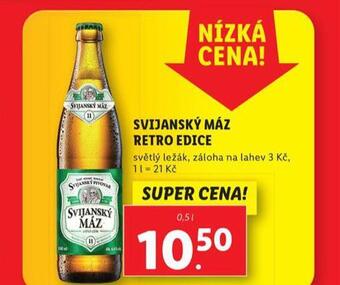 Lidl Pivo svijanský máz retro edice nabídka