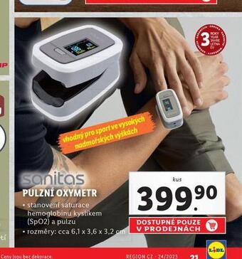 Lidl Pulzní oxymetr nabídka