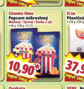 Norma Cinema time mikrovlnný popcorn nabídka
