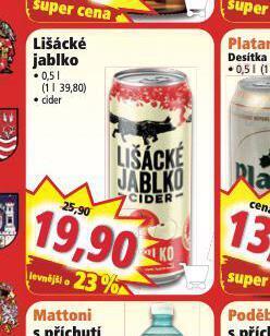 Norma Lišácké jablko cider nabídka