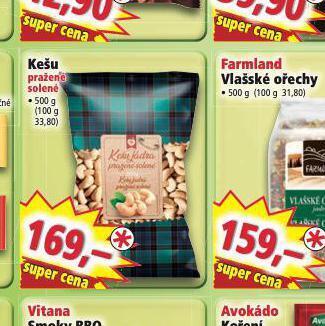 Norma Kešu pražené solené nabídka