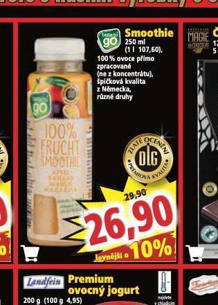 Norma Smoothie nabídka