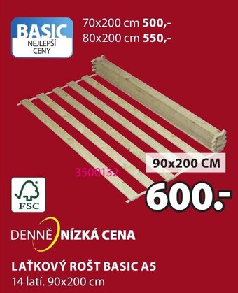 JYSK LAŤKOVÝ ROŠT BASIC A5 14 latí. 90x200 cm nabídka