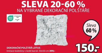 JYSK DEKORAČNÍ POLŠTÁŘ LOTUS nabídka