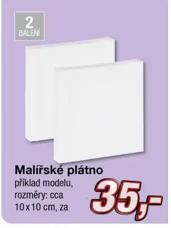 Malířské plátno příklad modelu, rozměry: cca 10x10 cm, za