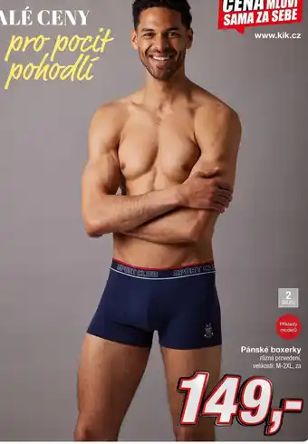 Kik Pánské boxerky různá provedení, velikosti: M-2XL, za nabídka