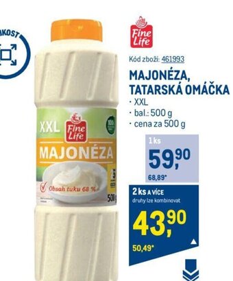 Makro MAJONÉZA, TATARSKÁ OMÁČKA nabídka