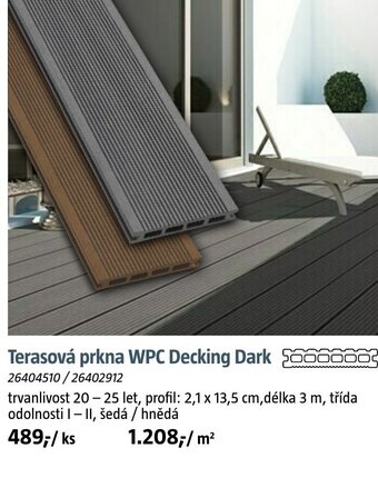 Bauhaus Terasová prkna WPC Decking Dark nabídka
