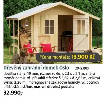 Bauhaus Dřevěný zahradní domek Oslo nabídka