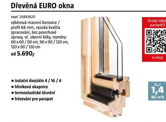 Dřevěná EURO okna