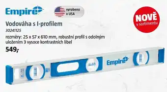 Empire Vodováha s l-profilem
